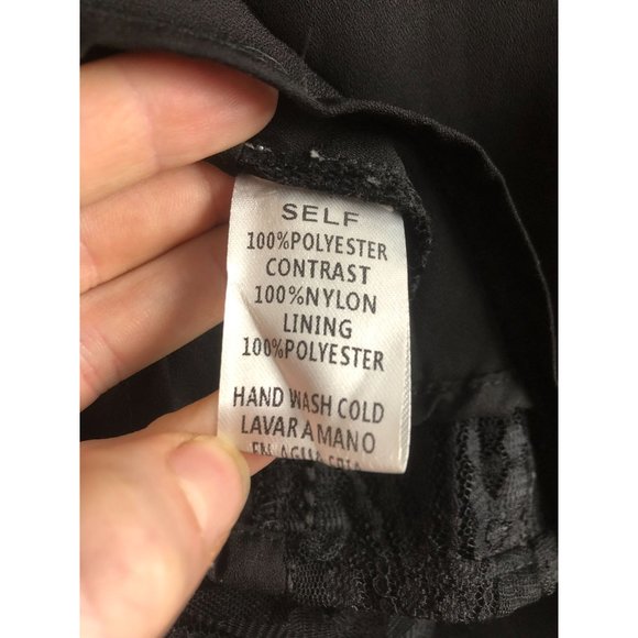 Andree by Unit NWT Women's Size Small Black Lace Blouse Long Sleeve Mock Neck - Picture 8 of 8